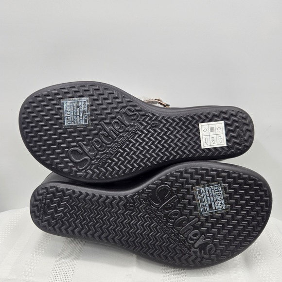 Skechers Rumblers Social Butterfly Bronze Wedge Sandals Rhinestone Strappy   9 - Picture 7 of 9